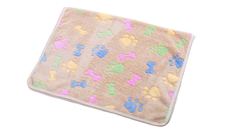 Warm coral fleece blanket kennel mats cats and dogs